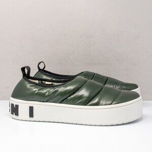 Marni Forest Night Quilted Puffy Nylon Slip On Sneakers, Men's 10 US (43 EU)